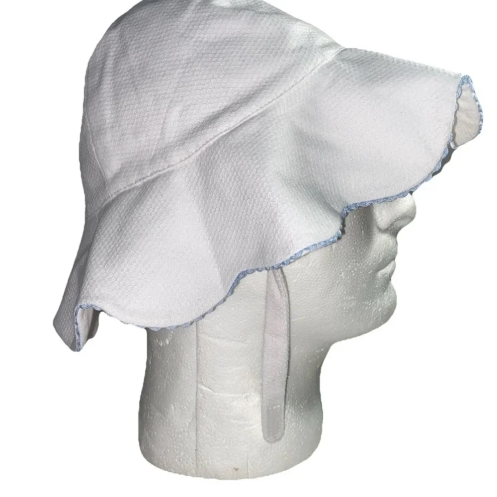 NEW The Broke Brooke Edge Hill Collection White Child Kid White Sun Hat, 2T-6X